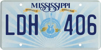 MS license plate LDH406
