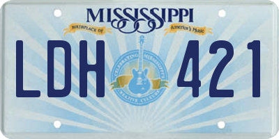MS license plate LDH421
