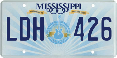 MS license plate LDH426