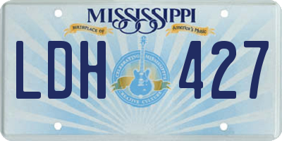 MS license plate LDH427