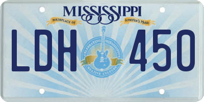 MS license plate LDH450