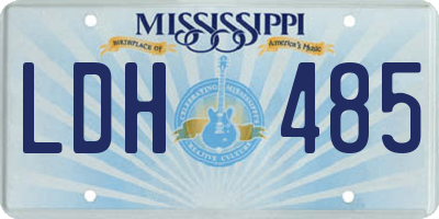 MS license plate LDH485