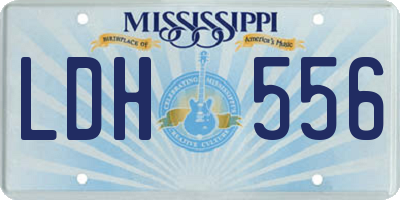 MS license plate LDH556