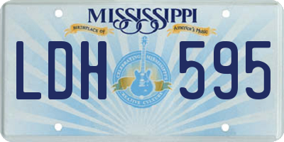 MS license plate LDH595