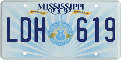 MS license plate LDH619