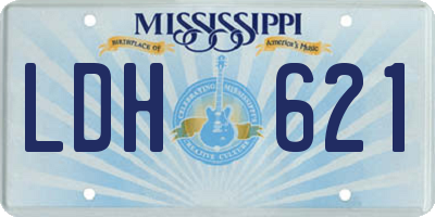 MS license plate LDH621