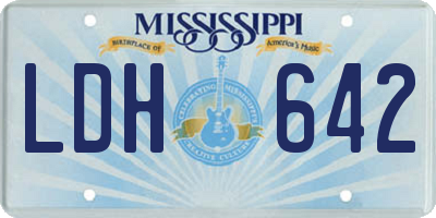 MS license plate LDH642