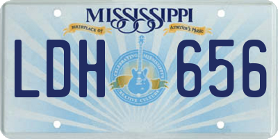 MS license plate LDH656