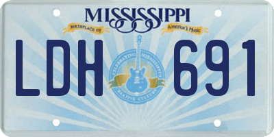 MS license plate LDH691