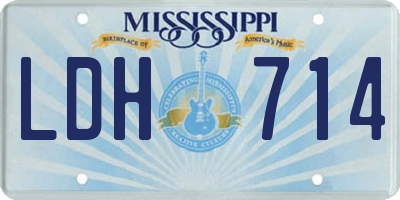 MS license plate LDH714