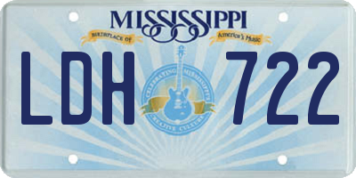 MS license plate LDH722