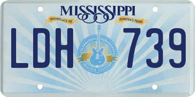 MS license plate LDH739