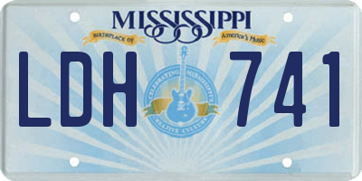 MS license plate LDH741