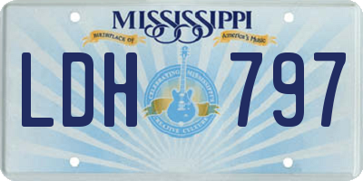 MS license plate LDH797