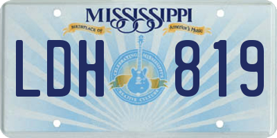 MS license plate LDH819