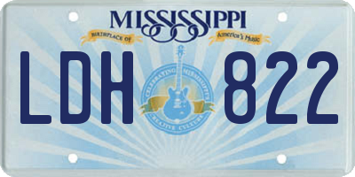 MS license plate LDH822