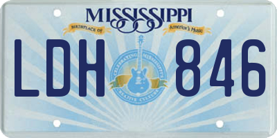 MS license plate LDH846