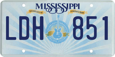MS license plate LDH851