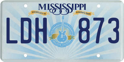 MS license plate LDH873