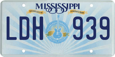 MS license plate LDH939