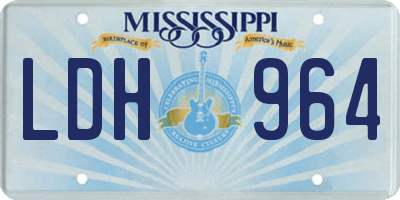 MS license plate LDH964
