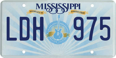 MS license plate LDH975