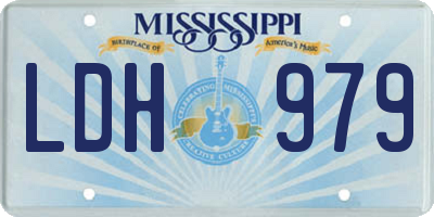MS license plate LDH979