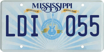 MS license plate LDI055