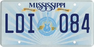 MS license plate LDI084