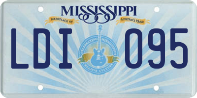 MS license plate LDI095