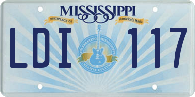 MS license plate LDI117