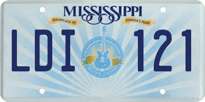 MS license plate LDI121