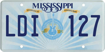 MS license plate LDI127