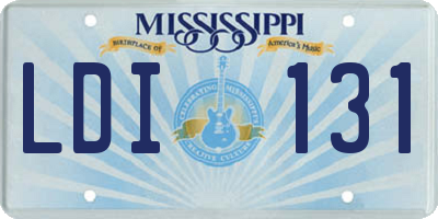 MS license plate LDI131