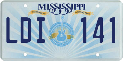 MS license plate LDI141