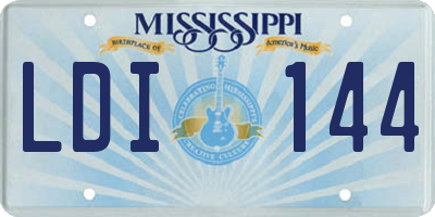 MS license plate LDI144