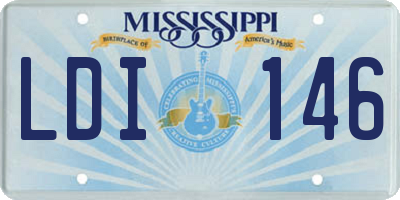 MS license plate LDI146