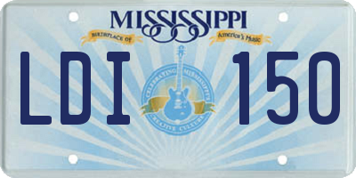 MS license plate LDI150