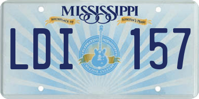 MS license plate LDI157