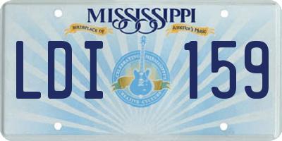 MS license plate LDI159