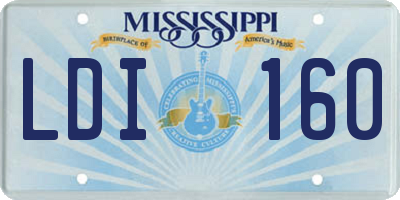 MS license plate LDI160