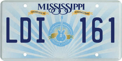MS license plate LDI161