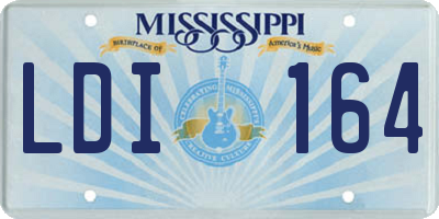 MS license plate LDI164