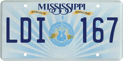 MS license plate LDI167