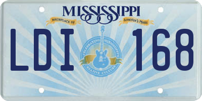 MS license plate LDI168