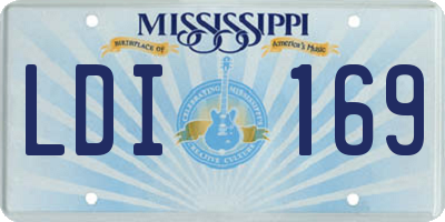 MS license plate LDI169