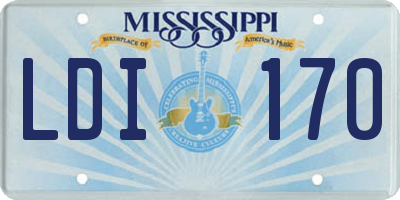 MS license plate LDI170