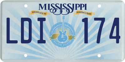 MS license plate LDI174