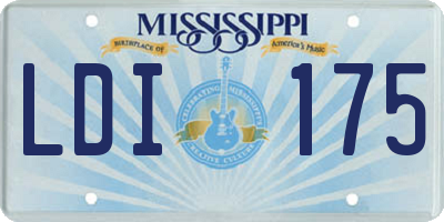 MS license plate LDI175