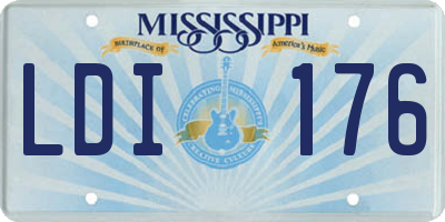 MS license plate LDI176